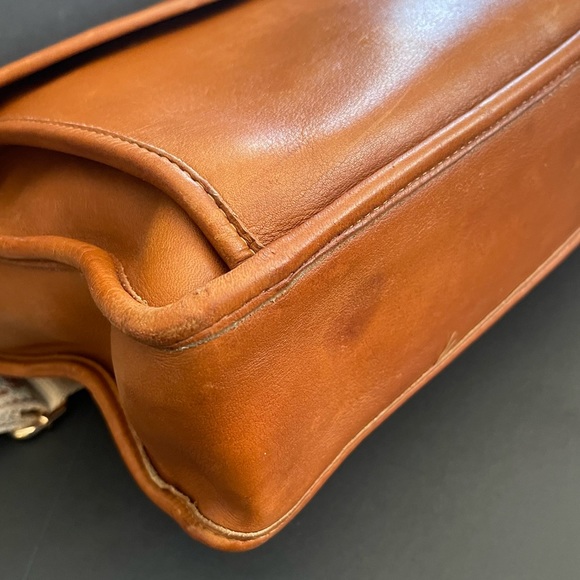 Coach Vintage Morgan Briefcase British Tan Touch-lock Clos… - Picture 6 of 16